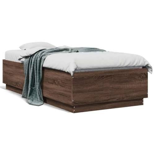 Okvir za krevet smeđi hrast 75x190 cm konstruirano drvo Smeđi hrast 75 x 190 cm Cijena