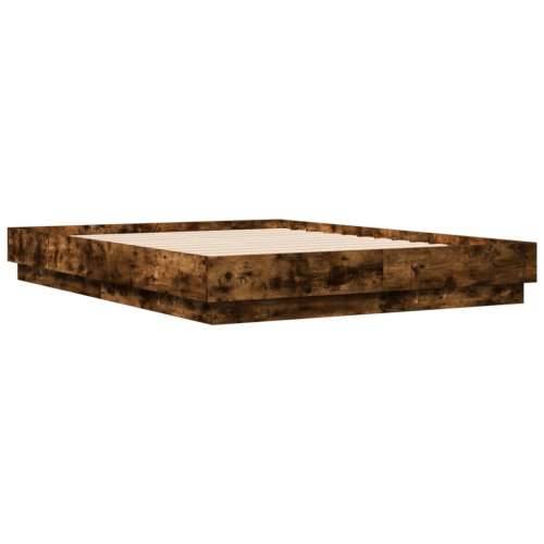 Okvir za krevet boja hrasta 120x190 cm konstruirano drvo - Dimljeni hrast 120 x 190 cm Cijena