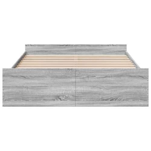 Okvir za krevet s ladicama boja hrasta 140x200 cm drveni - Sivi hrast sonoma 140 x 200 cm Cijena