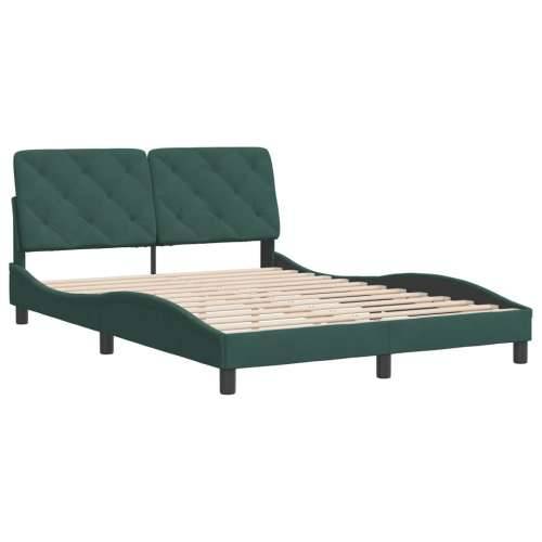 Okvir za krevet bez madraca tamnozeleni 140x190 cm baršunasti - Tamnozelena 140 x 190 cm Cijena