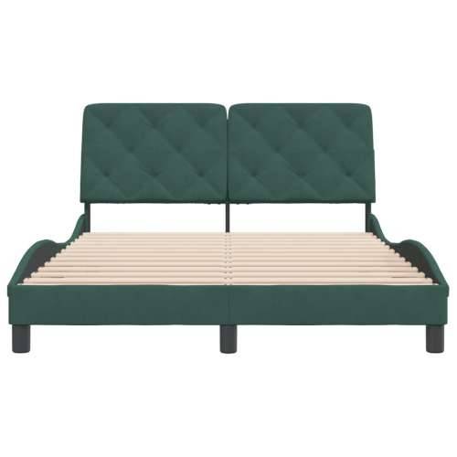 Okvir za krevet bez madraca tamnozeleni 140x190 cm baršunasti - Tamnozelena 140 x 190 cm Cijena