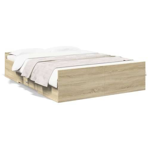 Okvir za krevet s ladicama boja hrasta 120x200 cm drveni sonoma hrast 120 x 200 cm Cijena