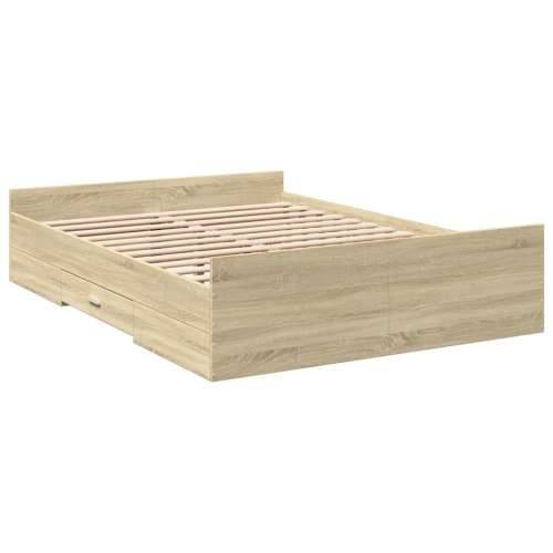 Okvir za krevet s ladicama boja hrasta 120x200 cm drveni sonoma hrast 120 x 200 cm Cijena