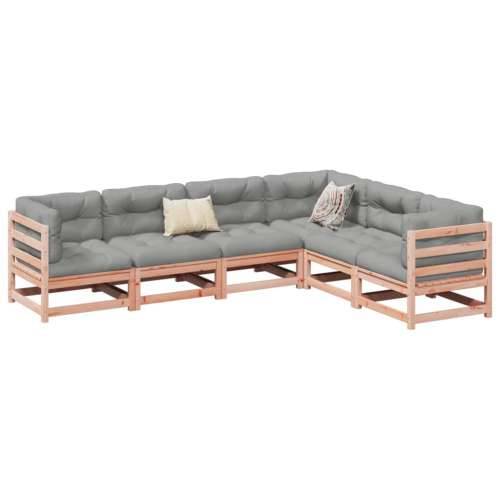 Vrtna garnitura - 6-dijelni set vrtnih sofa od duglazije i jelovine s jastucima - Prirodni douglas s jastučićem 1 Cijena
