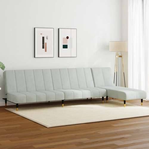 2-dijelni set sofa svjetlosivi baršunasti Cijena