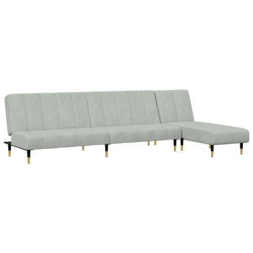 2-dijelni set sofa svjetlosivi baršunasti Cijena