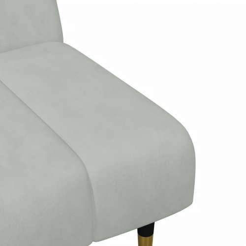 2-dijelni set sofa svjetlosivi baršunasti - Svjetlosiva Bez naslona za ruke Cijena