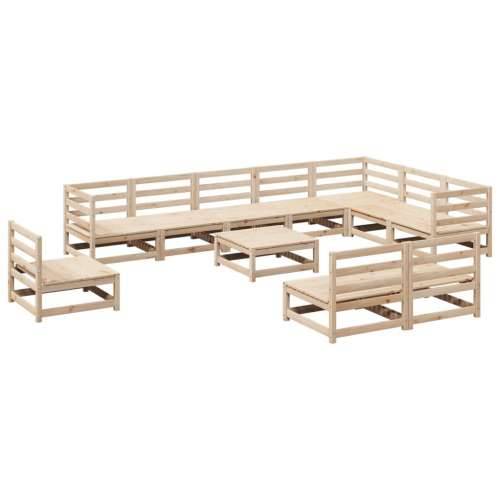 11-dijelna set vrtnih sofa od masivne borovine - Prirodna boja bora 1 Cijena