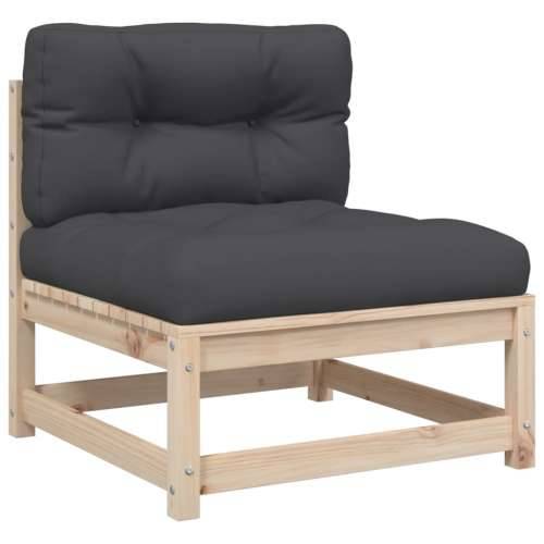 Vrtna garnitura - 7-dijelni set vrtnih sofa s jastucima od masivne borovine - Prirodna boja bora Da 1 Cijena