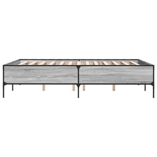 Okvir kreveta boja hrasta 135x190cm konstruirano drvo i metal Sivi hrast sonoma 135 x 190 cm 44 cm Cijena