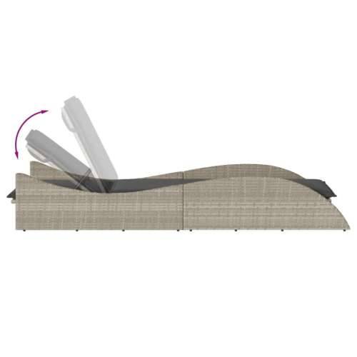 Ležaljka za sunčanje s jastukom 60x205x73 cm poliratan - Svjetlosiva 60 x 205 x 73 cm 1 Cijena