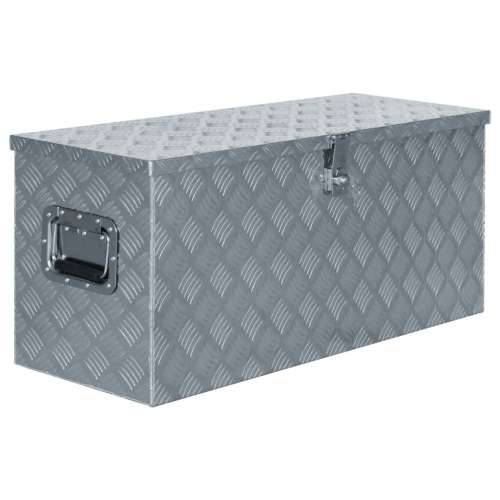 Aluminijska kutija 90,5 x 35 x 40 cm srebrna