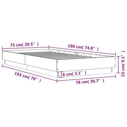 Okvir za krevet bijeli 90x190 cm konstruirano drvo - Bijela 75 x 190 cm Cijena