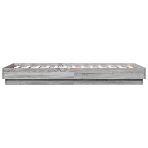 Okvir za krevet boja hrasta 75 x 190 cm od konstruiranog drva - Sivi hrast sonoma 75 x 190 cm Cijena