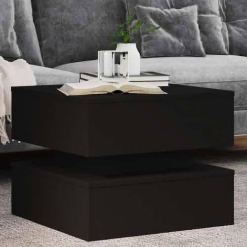 Stolić za kavu s LED svjetlima crni 50 x 50 x 40 cm - Crna 1 50 cm Cijena
