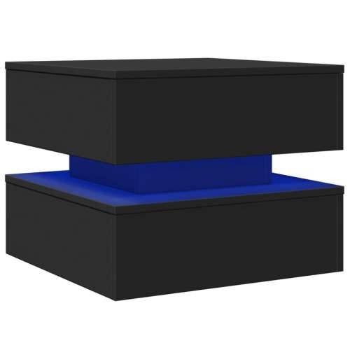 Stolić za kavu s LED svjetlima crni 50 x 50 x 40 cm - Crna 1 50 cm Cijena