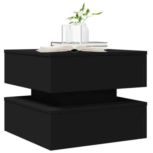 Stolić za kavu s LED svjetlima crni 50 x 50 x 40 cm - Crna 1 50 cm Cijena