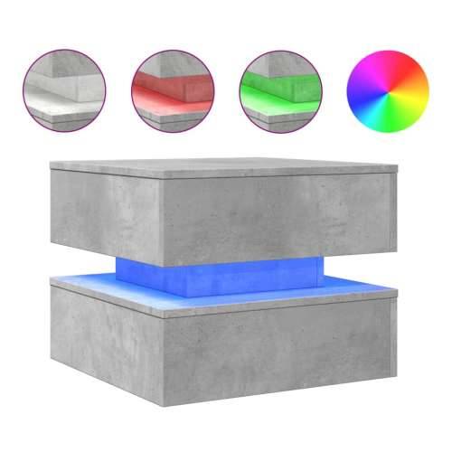 Stolić za kavu s LED svjetlima siva boja betona 50 x 50 x 40 cm - Beton siva 1 50 cm Cijena