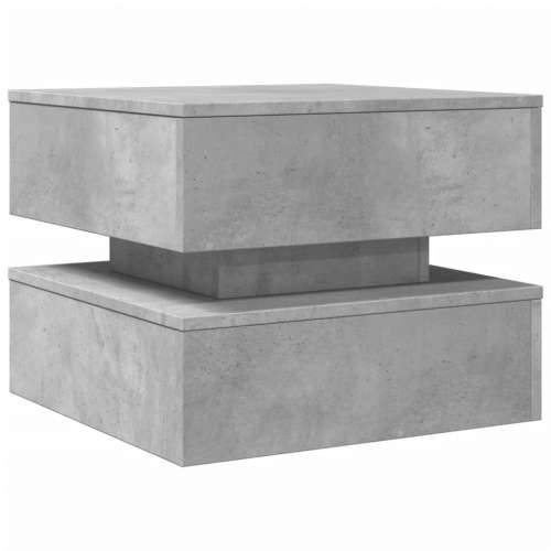 Stolić za kavu s LED svjetlima siva boja betona 50 x 50 x 40 cm - Beton siva 1 50 cm Cijena
