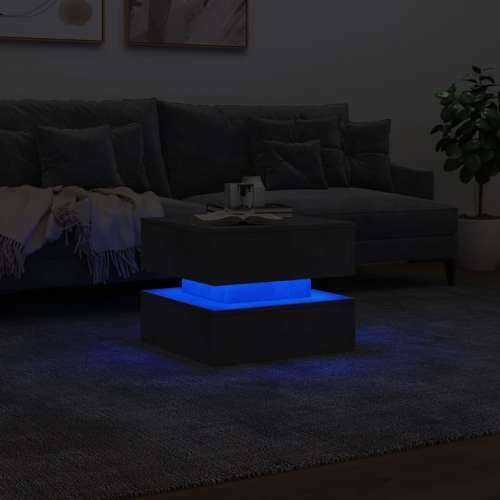 Stolić za kavu s LED svjetlima siva boja betona 50 x 50 x 40 cm - Beton siva 1 50 cm Cijena