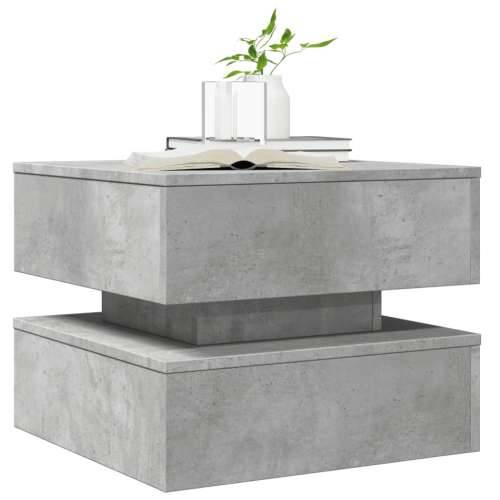 Stolić za kavu s LED svjetlima siva boja betona 50 x 50 x 40 cm - Beton siva 1 50 cm Cijena