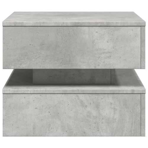 Stolić za kavu s LED svjetlima siva boja betona 50 x 50 x 40 cm - Beton siva 1 50 cm Cijena