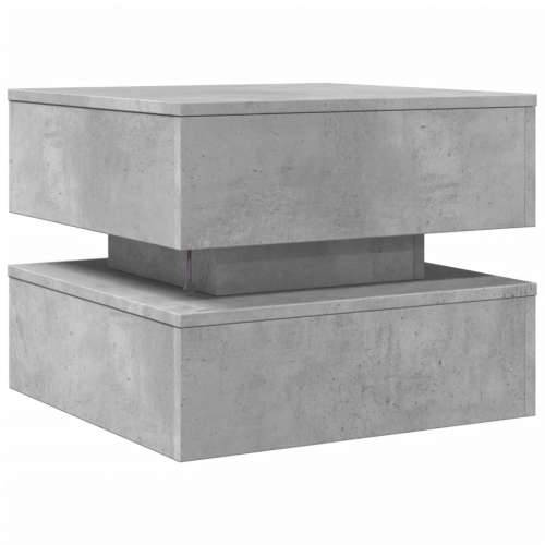 Stolić za kavu s LED svjetlima siva boja betona 50 x 50 x 40 cm - Beton siva 1 50 cm Cijena