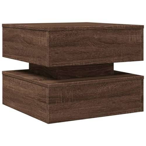 Ormarić za uzglavlje LED boja smeđeg hrasta 50x50x40 cm - Smeđi hrast 1 50 cm Cijena