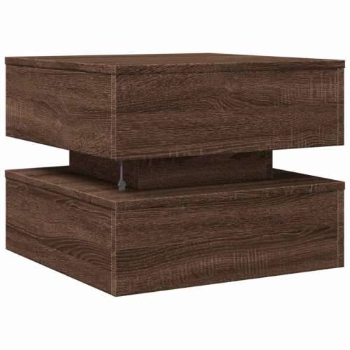 Ormarić za uzglavlje LED boja smeđeg hrasta 50x50x40 cm - Smeđi hrast 1 50 cm Cijena
