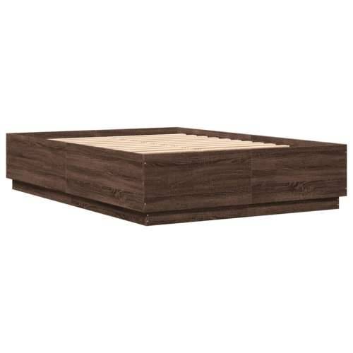 Okvir kreveta smeđa boja hrasta 120x200 cm konstruirano drvo - Smeđi hrast 120 x 200 cm Cijena