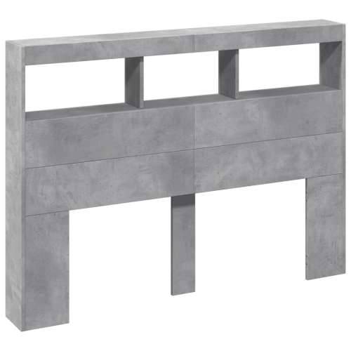 Ormarić za uzglavlje LED svjetlima boja betona 140x17x102 cm - Beton siva 140 x 17 x 102 cm 1 Cijena