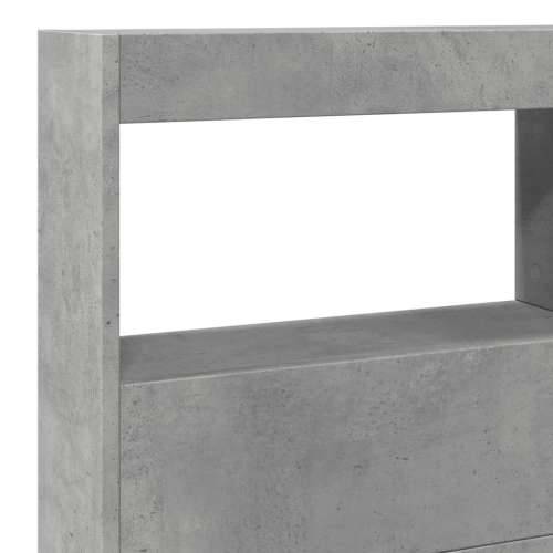 Ormarić za uzglavlje LED svjetlima boja betona 140x17x102 cm - Beton siva 140 x 17 x 102 cm 1 Cijena