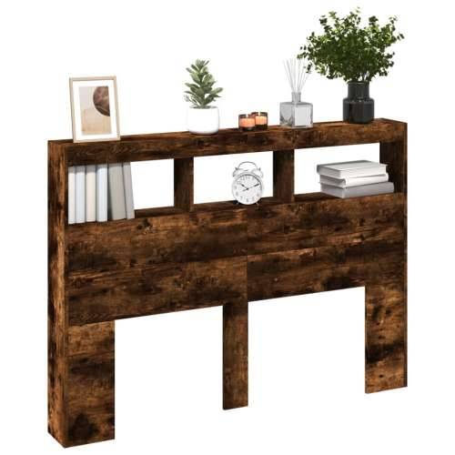 Ormarić za uzglavlje LED boja dimljenog hrasta 140x17x102 cm - Dimljeni hrast 140 x 17 x 102 cm 1 Cijena