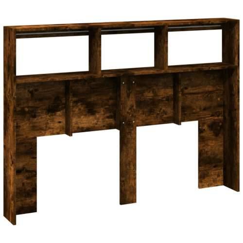 Ormarić za uzglavlje LED boja dimljenog hrasta 140x17x102 cm - Dimljeni hrast 140 x 17 x 102 cm 1 Cijena
