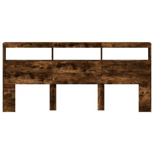 Ormarić za uzglavlje LED boja dimljenog hrasta 220x17x102 cm - Dimljeni hrast 220 x 17 x 102 cm 1 Cijena
