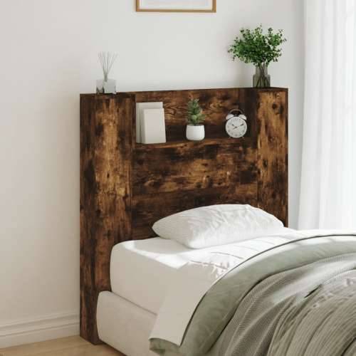 Ormarić za uzglavlje LED boja dimljenog hrasta 100x16,5x103,5cm - Dimljeni hrast 100 x 16.5 x 103.5 cm 1 Cijena