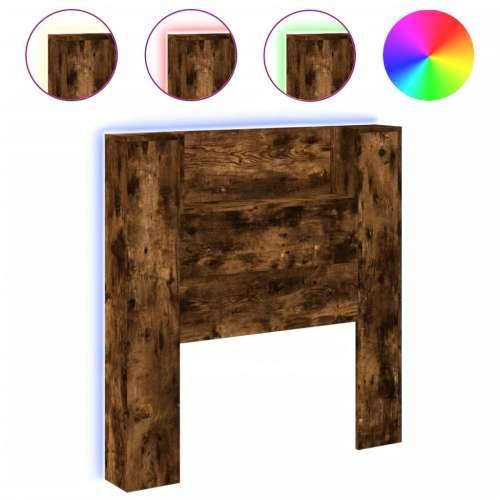 Ormarić za uzglavlje LED boja dimljenog hrasta 100x16,5x103,5cm - Dimljeni hrast 100 x 16.5 x 103.5 cm 1 Cijena