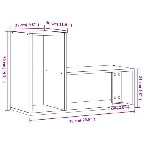 TV ormarići 2 kom boja dimljenog hrasta 75x30x50 cm drveni - Dimljeni hrast 1 75 cm Cijena