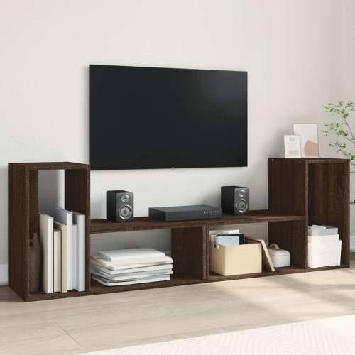 TV ormarići 2 kom boja hrasta 75x30x50 cm konstruirano drvo - Smeđi hrast 1 100 cm Cijena