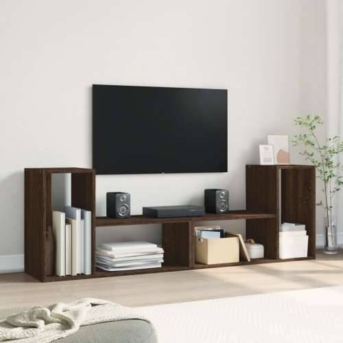 TV ormarići 2 kom boja hrasta 75x30x50 cm konstruirano drvo - Smeđi hrast 1 100 cm Cijena