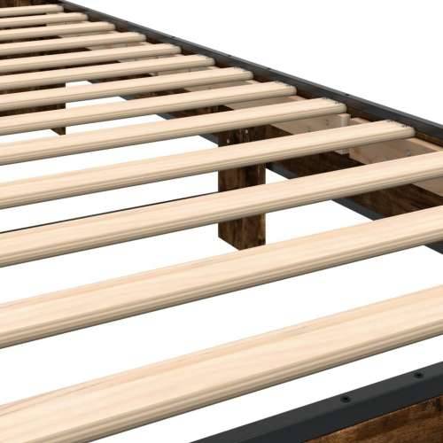 Okvir za krevet boja hrasta 90x200 cm konstruirano drvo i metal - Dimljeni hrast 90 x 200 cm Cijena
