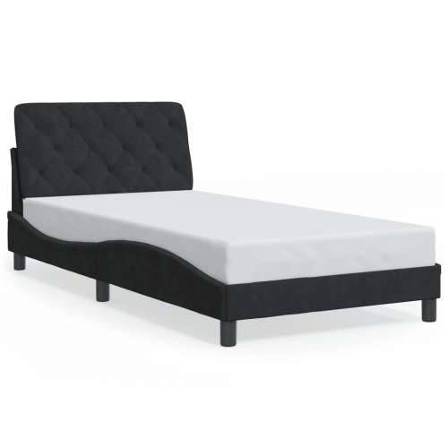 Okvir za krevet bez madraca crni 100x200 cm baršunasti - Crna 100 x 200 cm Cijena