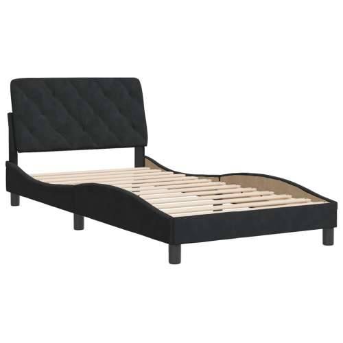 Okvir za krevet bez madraca crni 100x200 cm baršunasti - Crna 100 x 200 cm Cijena