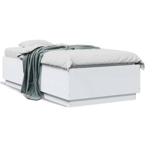 Okvir za krevet s LED svjetlima 90x190 cm konstruirano drvo - Bijela 75 x 190 cm Cijena