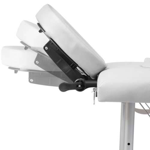 Krem bijeli sklopivi masažni četvorodijelni stol s aluminijskim okvirom Cijena