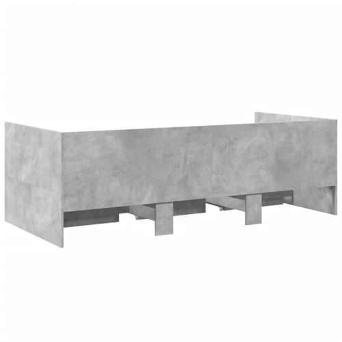 Dnevni krevet s ladicama bez madraca siva boja betona 90x200 cm - Beton siva 90 x 200 cm Cijena