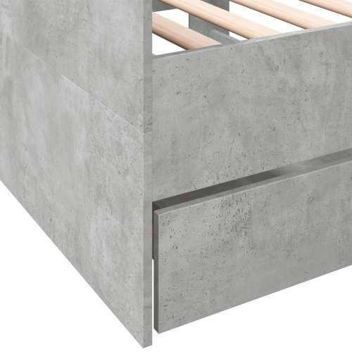Dnevni krevet s ladicama bez madraca siva boja betona 90x200 cm - Beton siva 90 x 200 cm Cijena