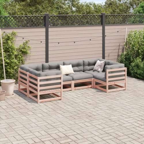 Vrtna garnitura - 6-dijelni set vrtnih sofa od masivne duglazije s jastucima - Prirodni douglas Da 1 Cijena