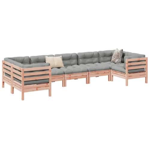 Vrtna garnitura - 7-dijelni set vrtnih sofa s jastucima masivno drvo duglazije - Prirodni douglas 1 Cijena