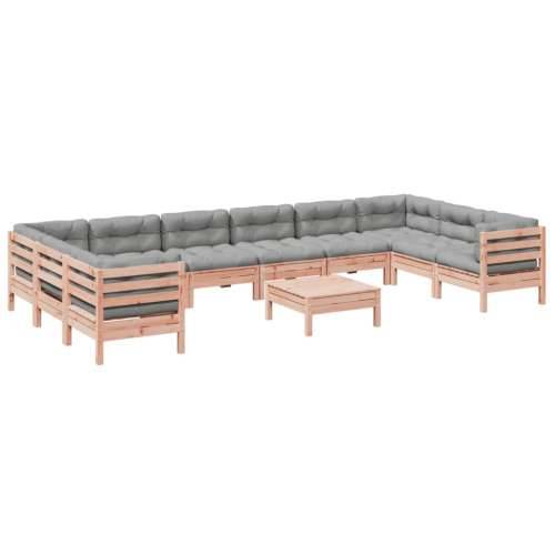 Vrtna garnitura - 11-dijelni set vrtnih sofa s jastucima masivno drvo duglazije - Prirodni douglas 1 Cijena